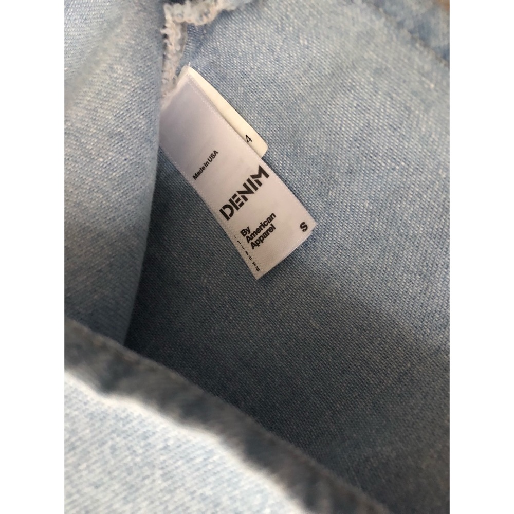 American Apparel Denim Open Back Crop Top Small - Picture 7 of 7